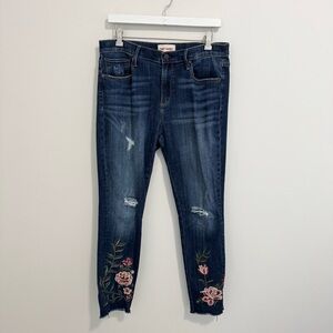 Driftwood Floral Embroidered Jackie Jeans